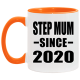 Step Mum Since 2020 - 11oz Accent Mug Orange