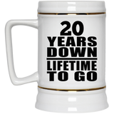 20th Anniversary 20 Years Down Lifetime To Go - Beer Stein