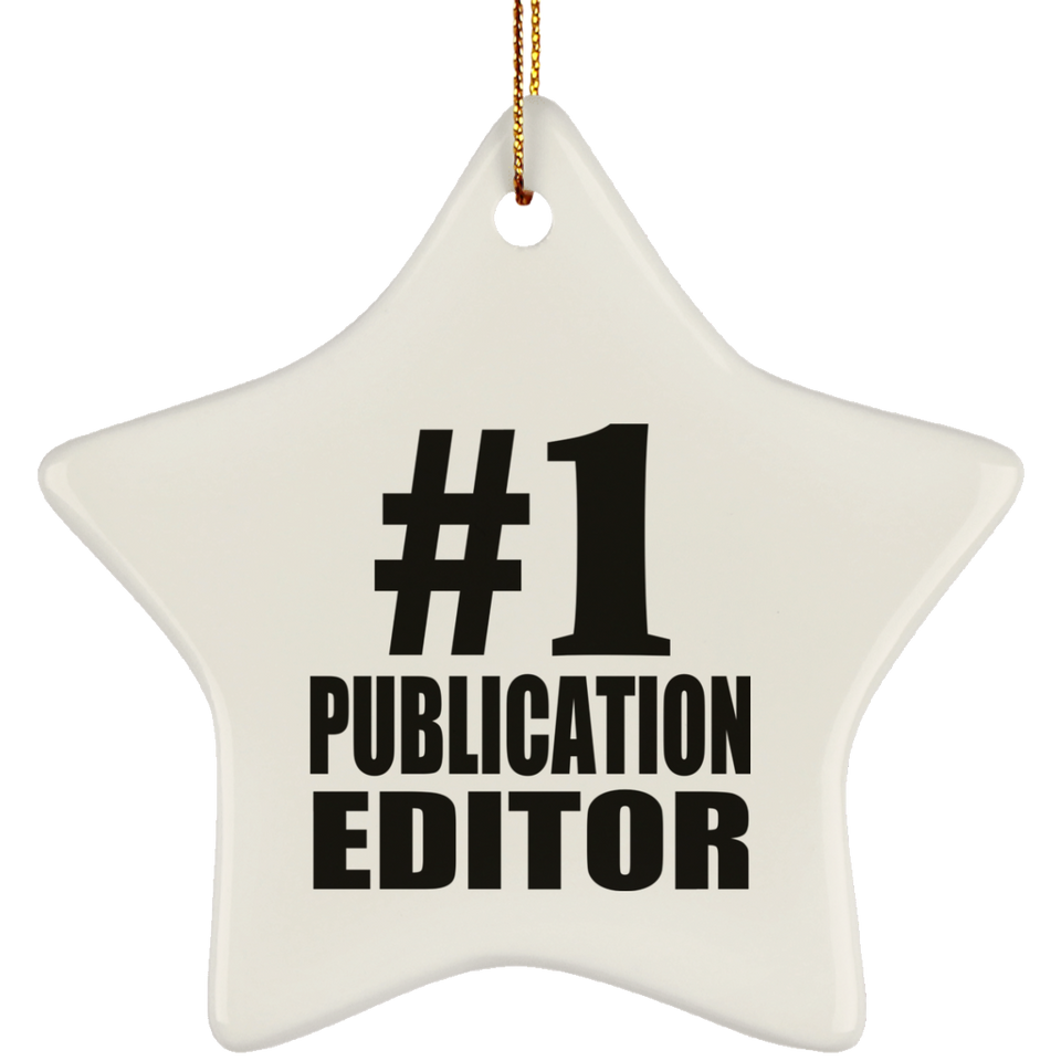 Number One #1 Publication Editor - Star Ornament