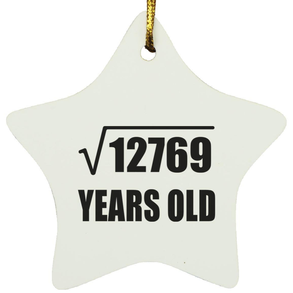 113th Birthday Square Root of 12769 Years Old - Star Ornament