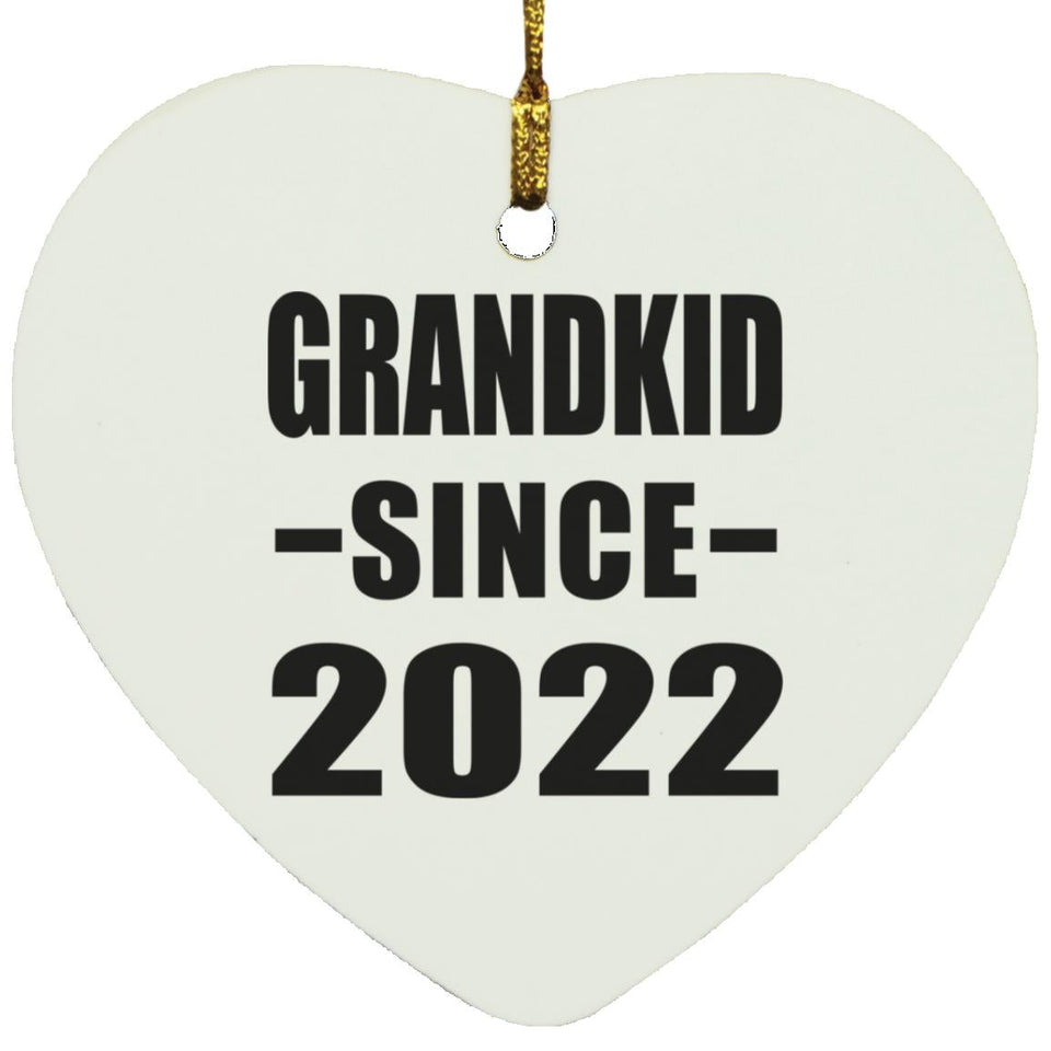 Grandkid Since 2022 - Heart Ornament