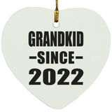 Grandkid Since 2022 - Heart Ornament