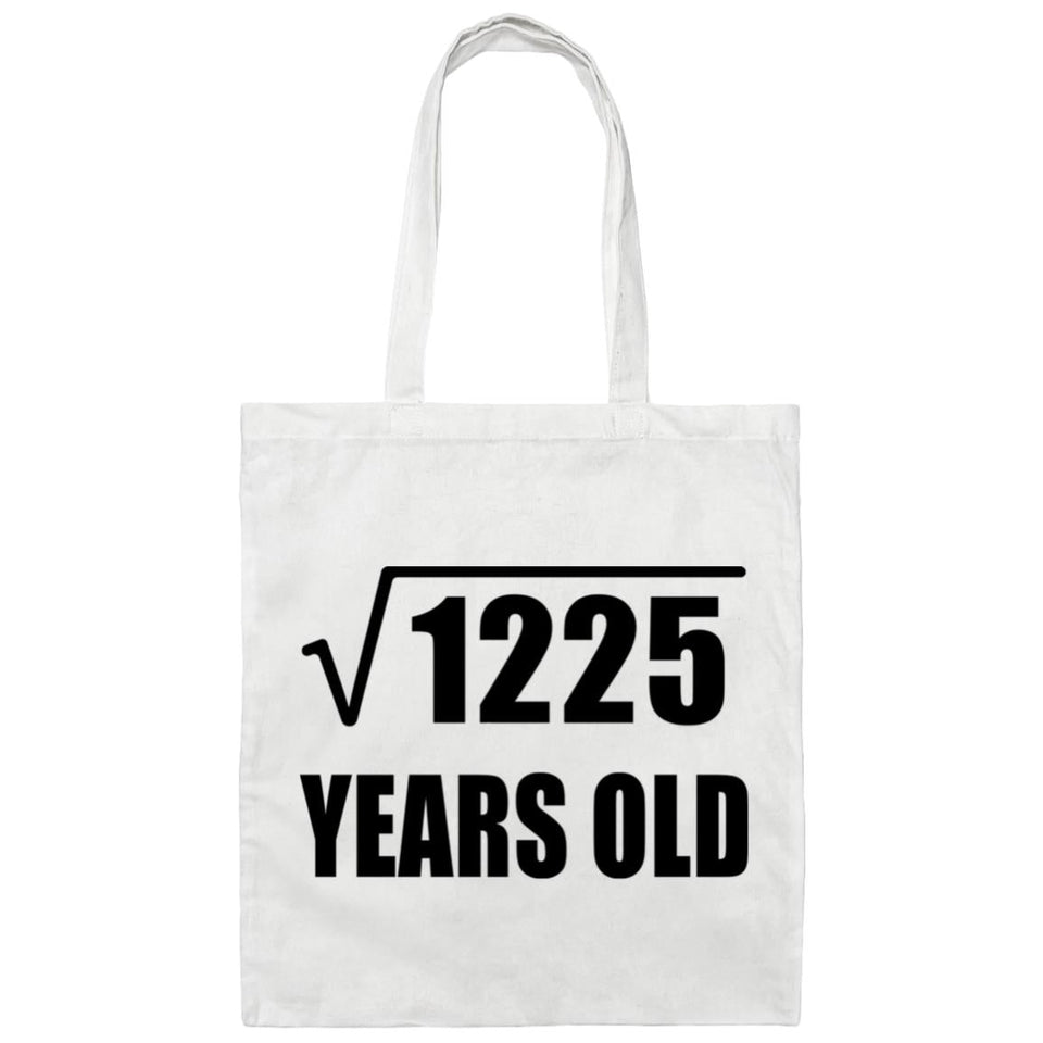 35th Birthday Square Root of 1225 Years Old - Tote Bag White
