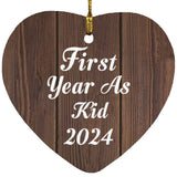 First Year As Kid 2024 - Heart Ornament D