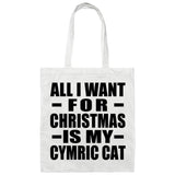All I Want For Christmas Is My Cymric Cat - Tote Bag White