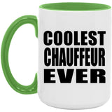 Coolest Chauffeur Ever - 15oz Accent Mug Green