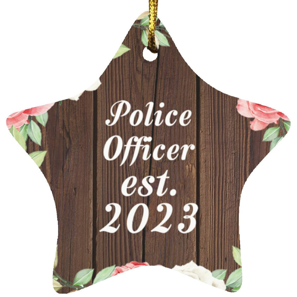 Police Officer Established Est. 2023 - Star Ornament A