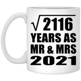 46th Anniversary Square Root of 2116 Years As Mr & Mrs 2021 - 11oz Coffee Mug