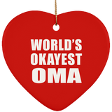 World's Okayest Oma - Heart Ornament