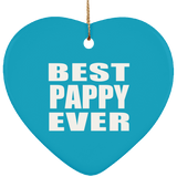 Best Pappy Ever - Heart Ornament