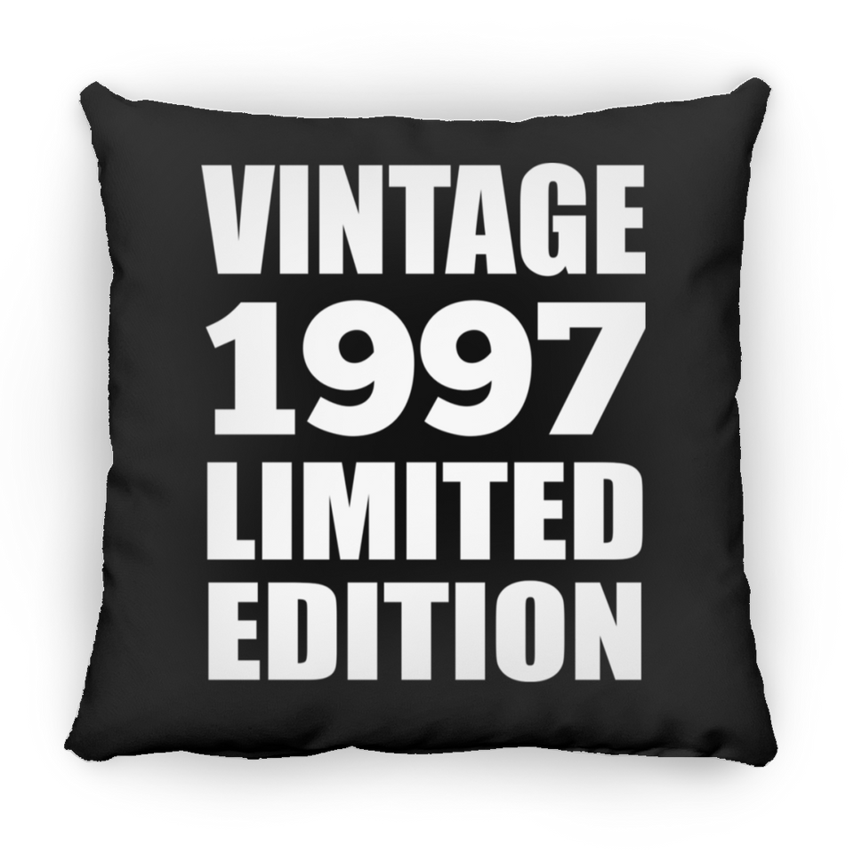 27th Birthday Vintage 1997 Limited Edition - Throw Pillow Black