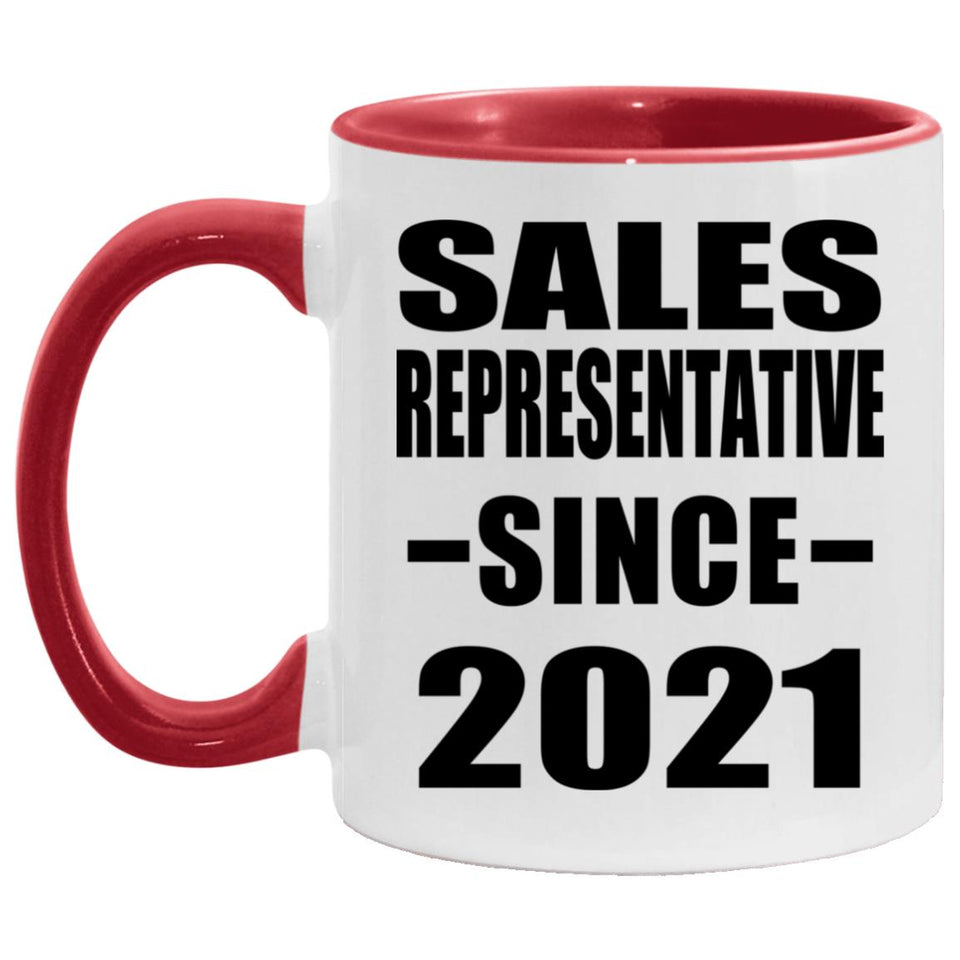 Sales Representative Since 2021 - 11oz Accent Mug Red