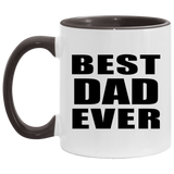 Best Dad Ever - 11oz Accent Mug Black