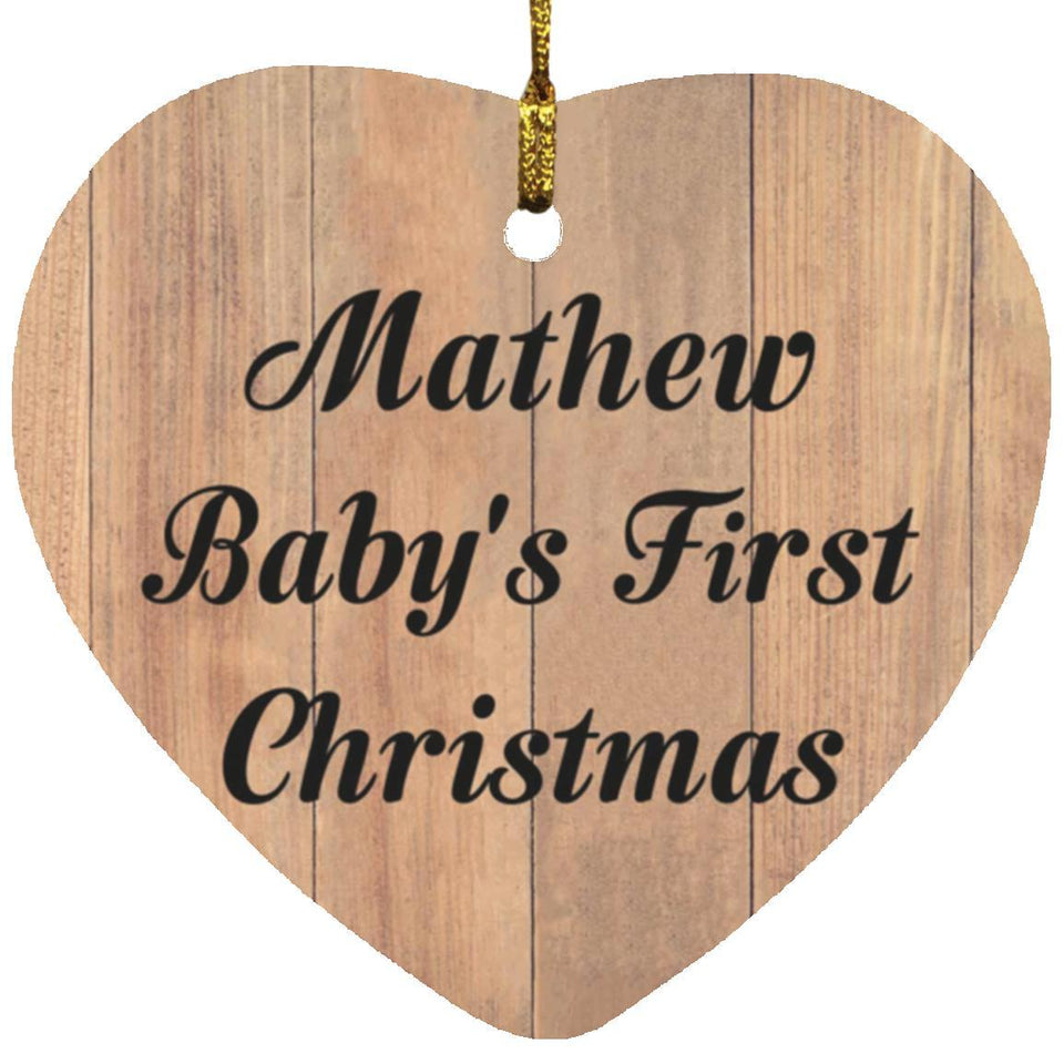 Mathew Baby's First Christmas - Heart Ornament C