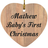 Mathew Baby's First Christmas - Heart Ornament C