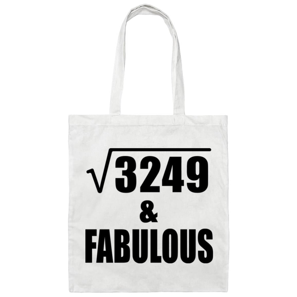 57th Birthday Square Root of 3249 & Fabulous - Tote Bag White