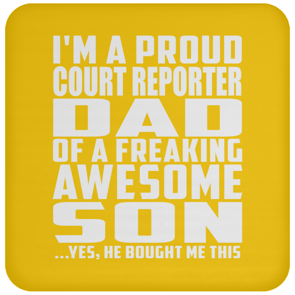 Proud Court Reporter Dad Of Awesome Son - Drink Coaster