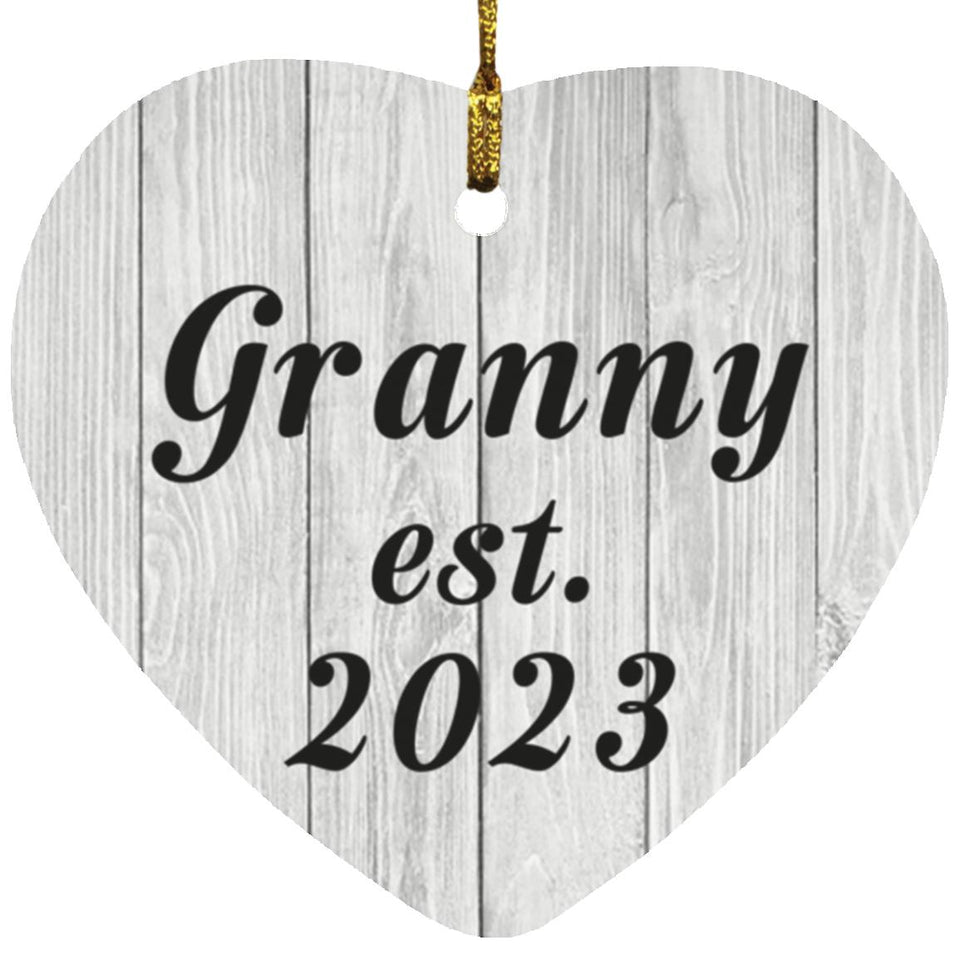 Granny Established Est. 2023 - Heart Ornament F