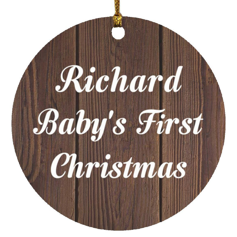Richard Baby's First Christmas - Circle Ornament D
