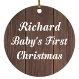Richard Baby's First Christmas - Circle Ornament D