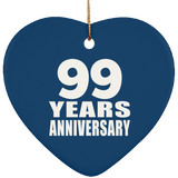 99th Anniversary 99 Years - Heart Ornament