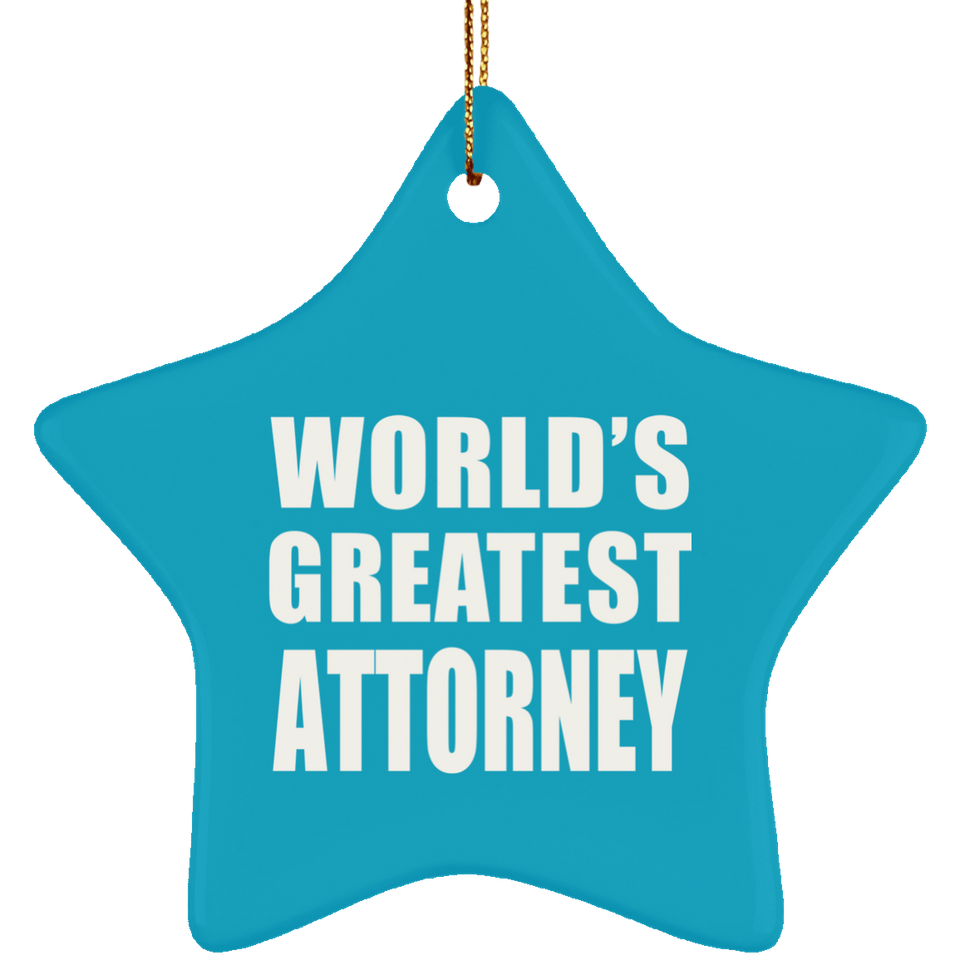 World's Greatest Attorney - Star Ornament