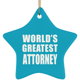 World's Greatest Attorney - Star Ornament