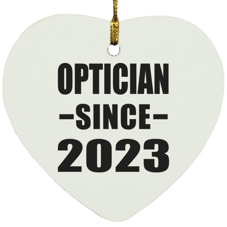 Optician Since 2023 - Heart Ornament
