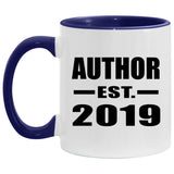 Author Established EST. 2019 - 11oz Accent Mug Purple