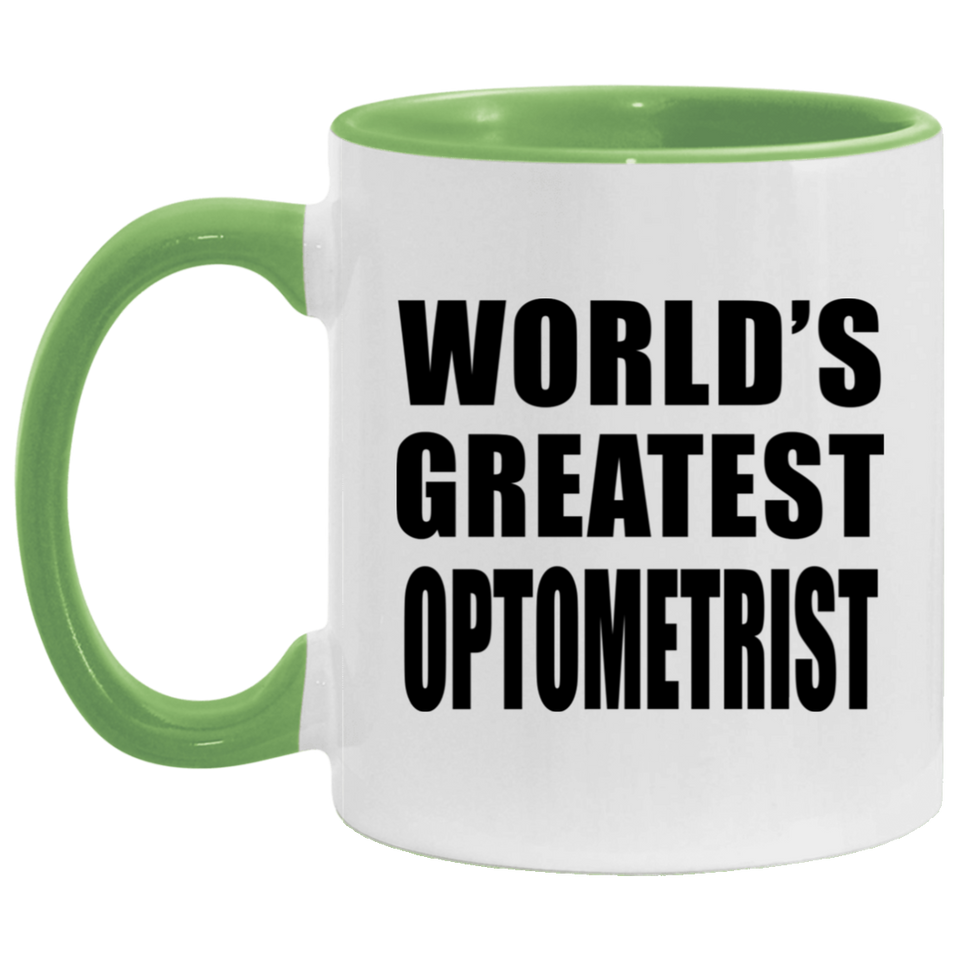World's Greatest Optometrist - 11oz Accent Mug Green