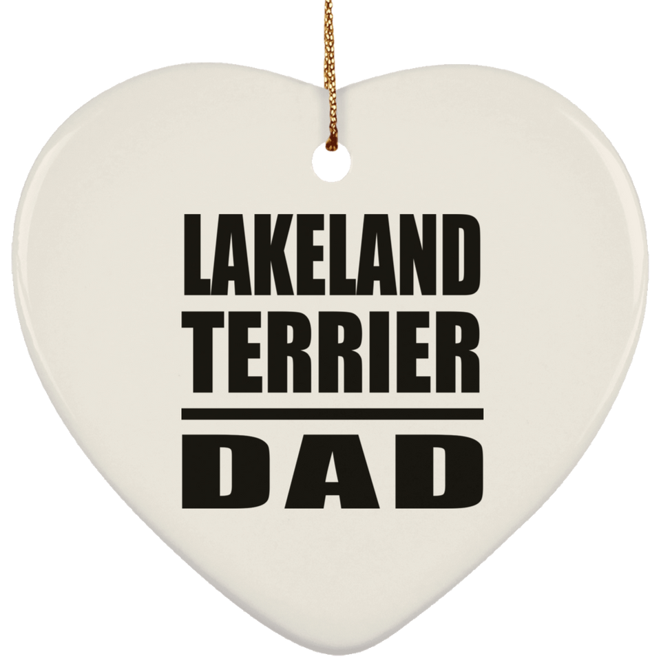 Lakeland Terrier Dad - Heart Ornament