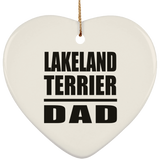 Lakeland Terrier Dad - Heart Ornament
