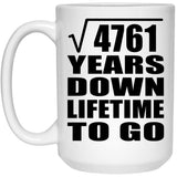 69th Anniversary Square Root of 4761 Years Lifetime To Go - 15oz Coffee Mug