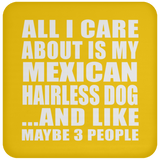 All I Care About Is My Mexican Hairless Dog - Drink Coaster