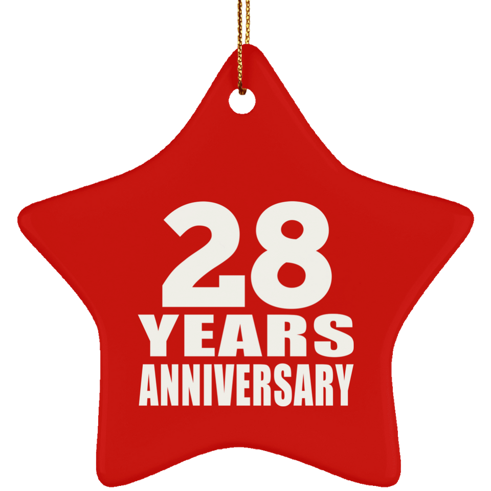 28th Anniversary 28 Years - Star Ornament