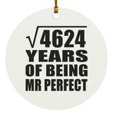 68th Anniversary Square Root of 4624 Years of Mr Perfect - Circle Ornament