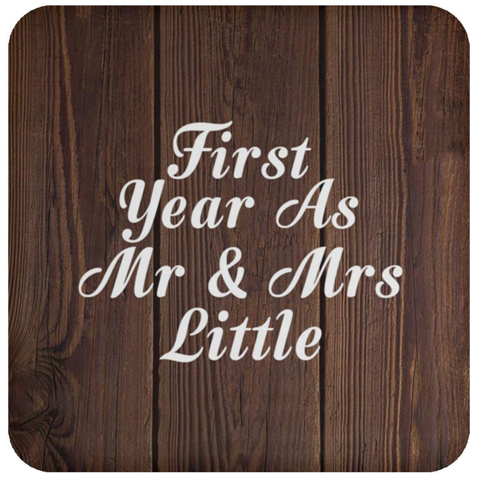 First Year As Mr & Mrs Little - Drink Coaster D