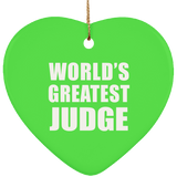 World's Greatest Judge - Heart Ornament