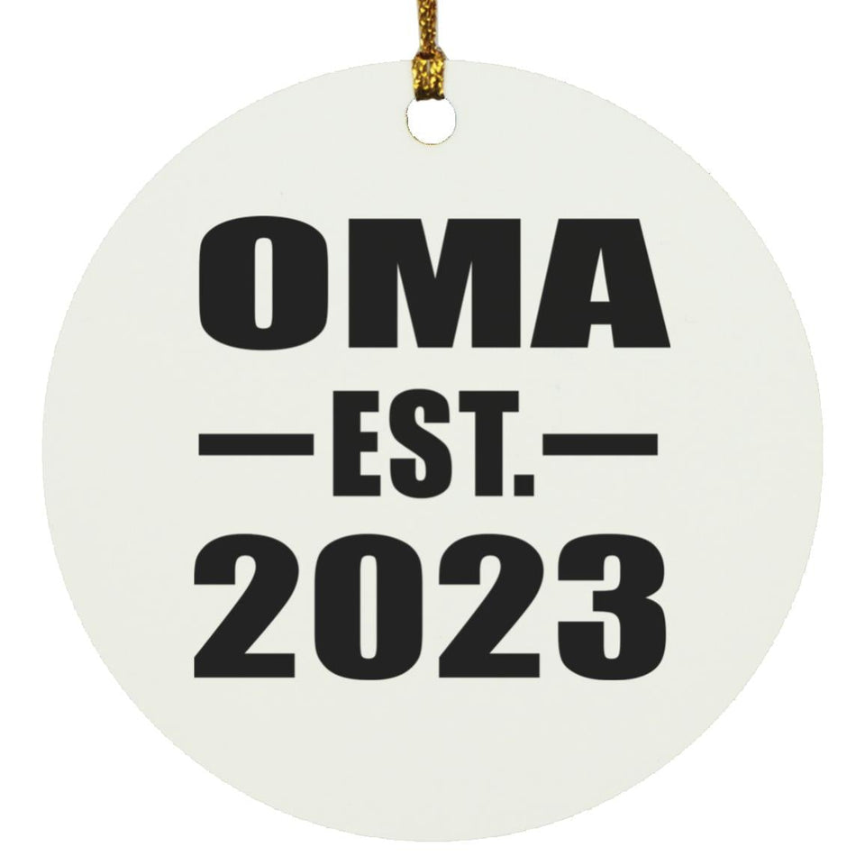 Oma Established EST. 2023 - Circle Ornament