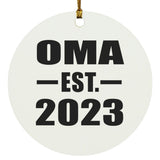 Oma Established EST. 2023 - Circle Ornament