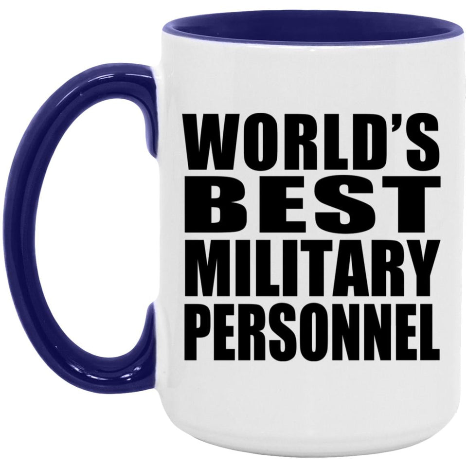 World's Best Military Personnel - 15oz Accent Mug Purple