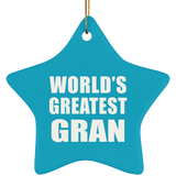 World's Greatest Gran - Star Ornament