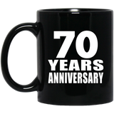 70th Anniversary 70 Years - 11 Oz Coffee Mug Black