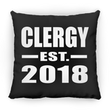 Clergy Established EST. 2018 - Throw Pillow Black