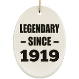 105th Birthday Legendary Since 1919 - Oval Ornament