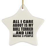 All I Care About Is My Bull Terrier - Star Ornament