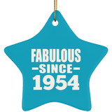 70th Birthday Fabulous Since 1954 - Star Ornament