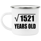 39th Birthday Square Root of 1521 Years Old - 12oz Camping Mug
