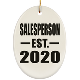 Salesperson Established EST. 2020 - Oval Ornament
