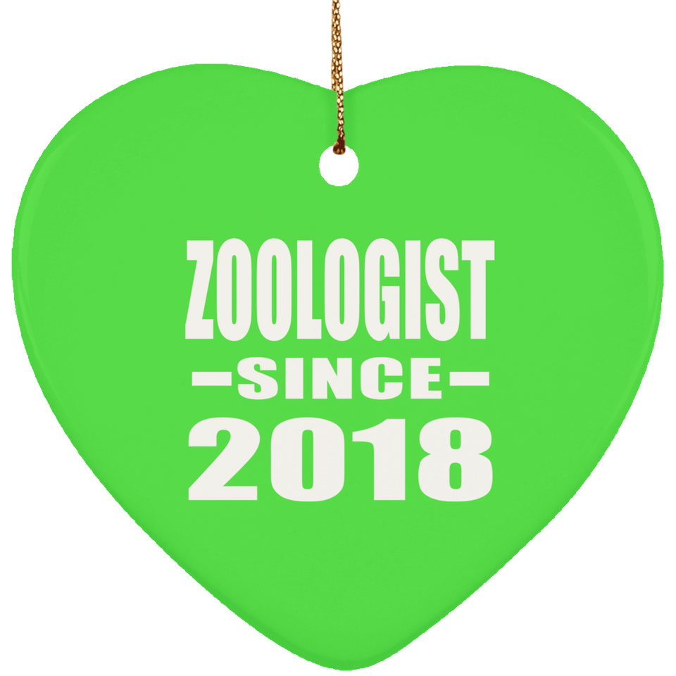 Zoologist Since 2018 - Heart Ornament